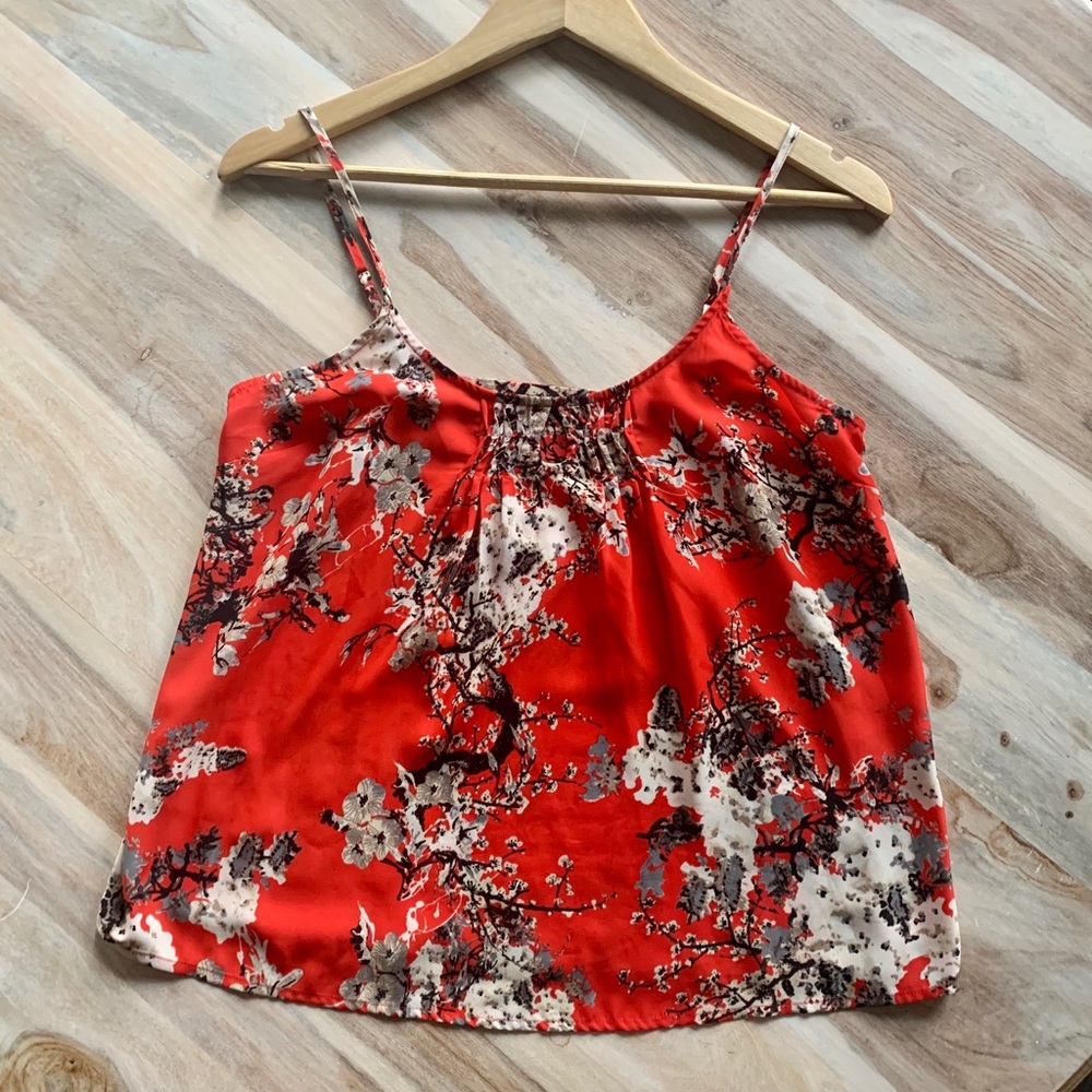 UO Kimchi Blue Polyester Flower Tank Top